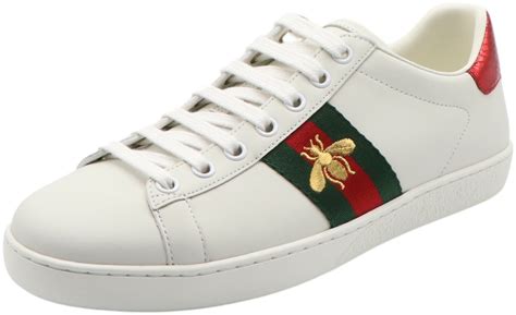 ladies white gucci sneakers|original Gucci bee sneakers.